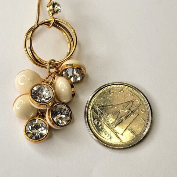 Crystal Charms Cluster Dangle Earrings - Picture 4 of 9